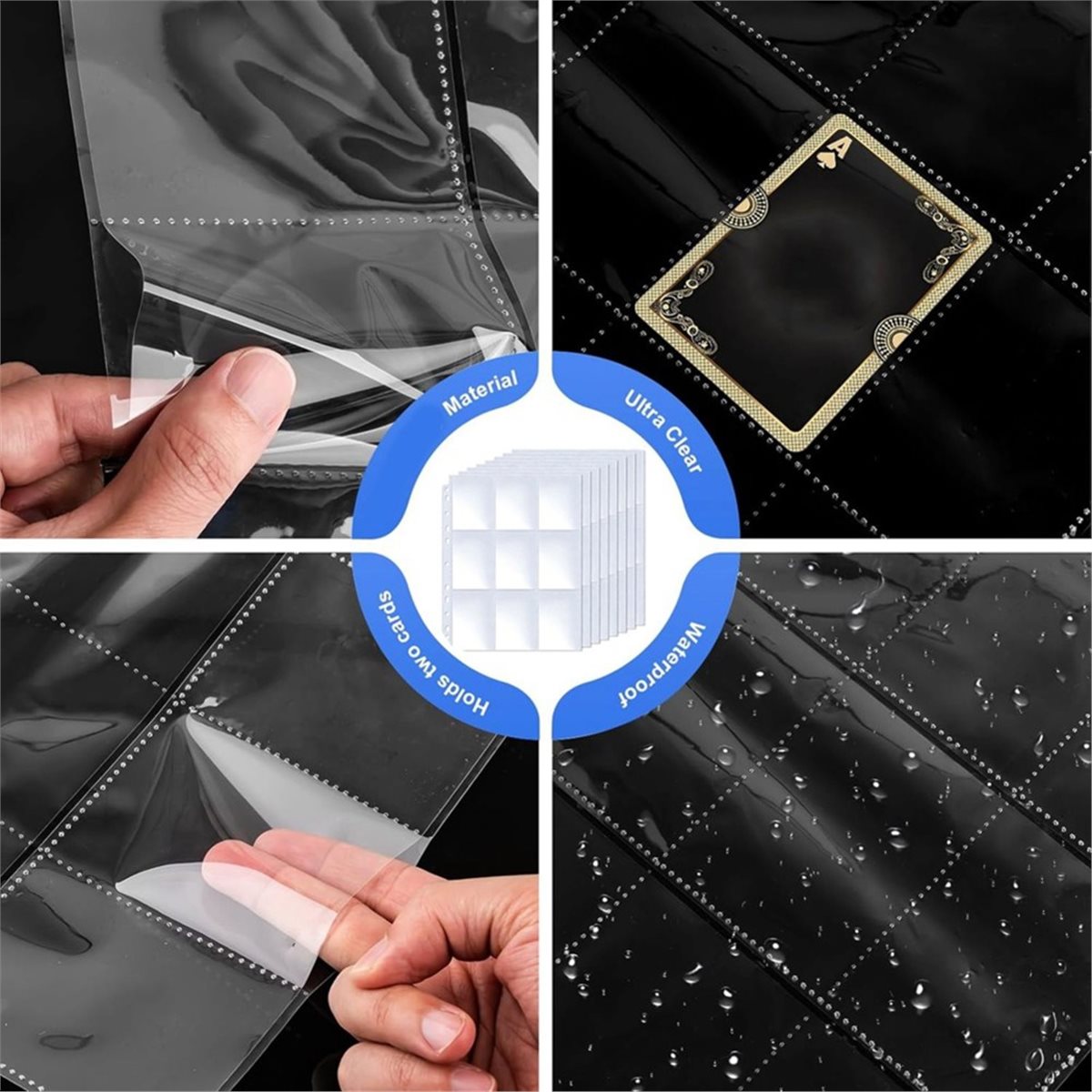 Trading Card Binder - PHONE&GEAR Pacote com 120 Folhas Protetoras