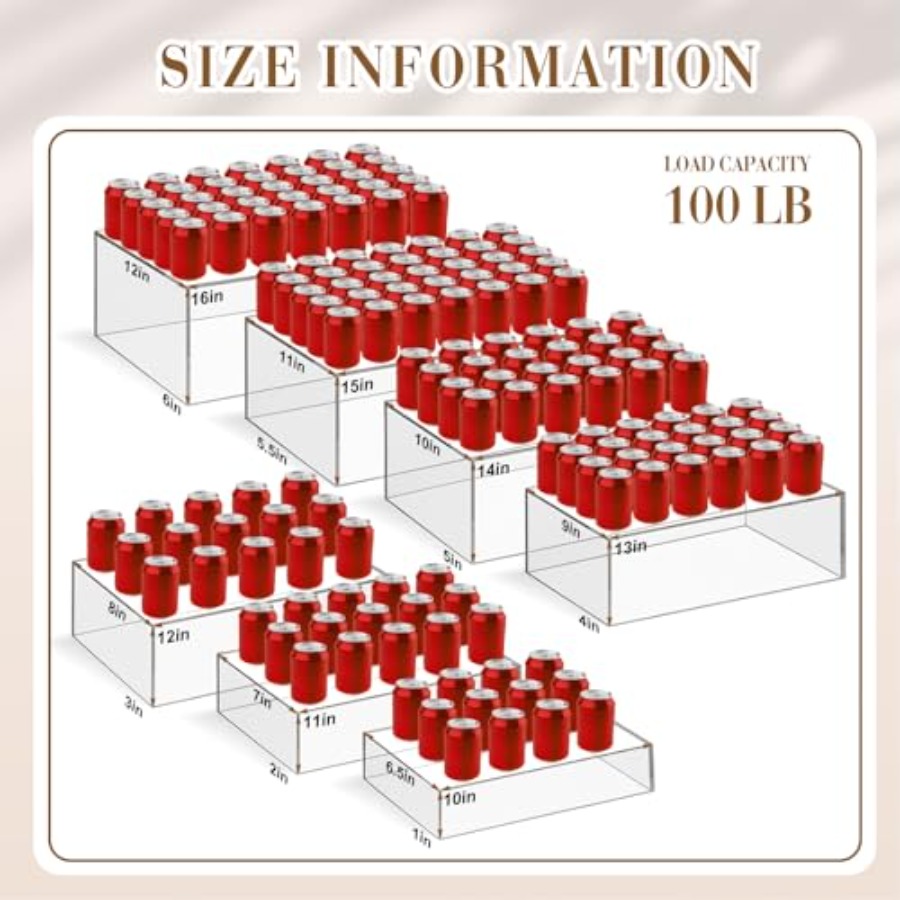 Conjunto de 7 Suportes Retangu - Display Risers Set avaliação e preço