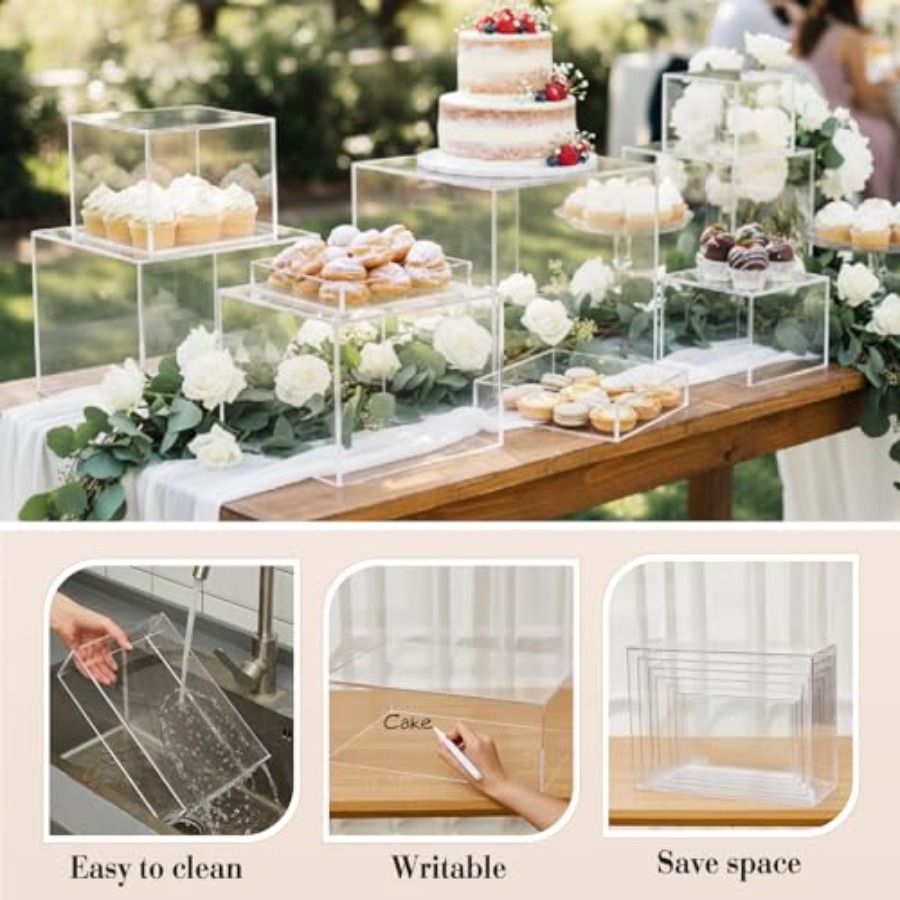 Conjunto de 7 Suportes Retangu - Display Risers Set avaliação e preço