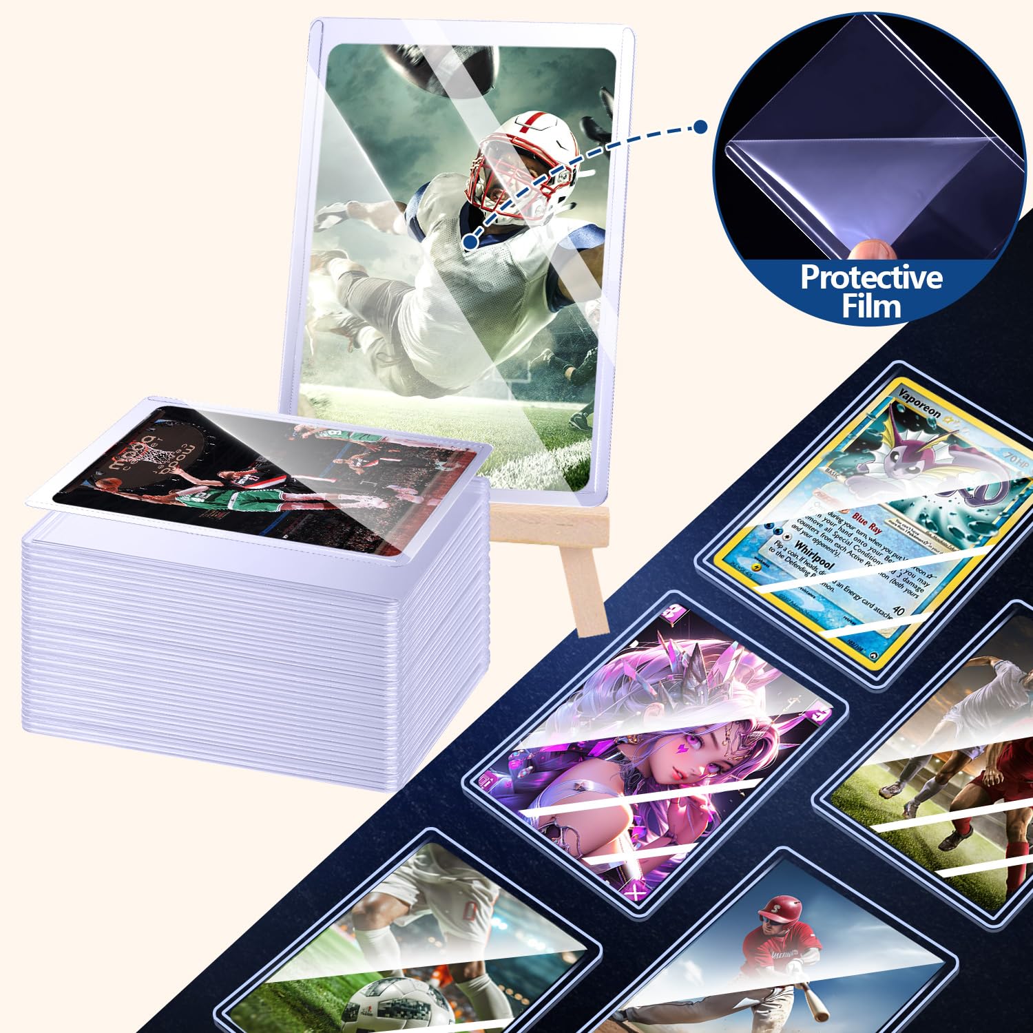 25-50 pçs mangas de cartão dur - Card Penny Sleeve avaliação e preço